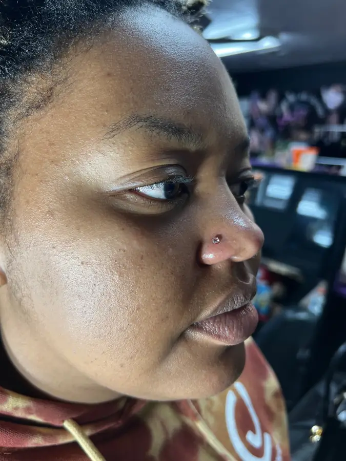 Septum piercing by Katelyn at Work of Art Tattoo & Piercing in Las Vegas