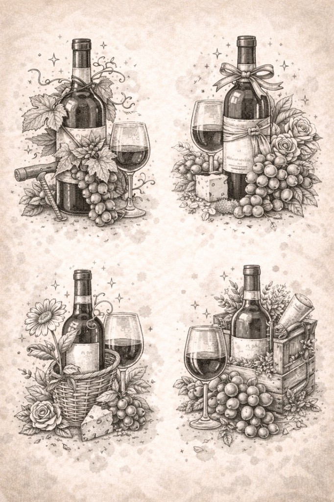 Wine lovers flash — palm-size flash tattoo under $100, Work of Art Las Vegas, Work of Art Tattoo & Piercing, Las Vegas