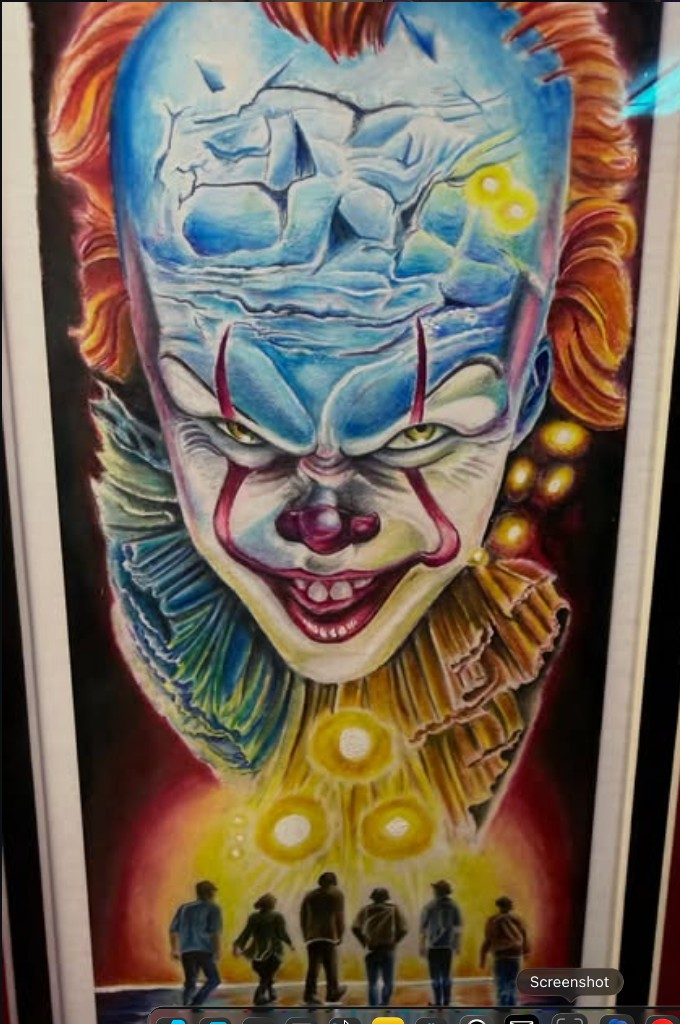 Original Pennywise portrait drawing by Joshua Cole — Work of Art Las Vegas