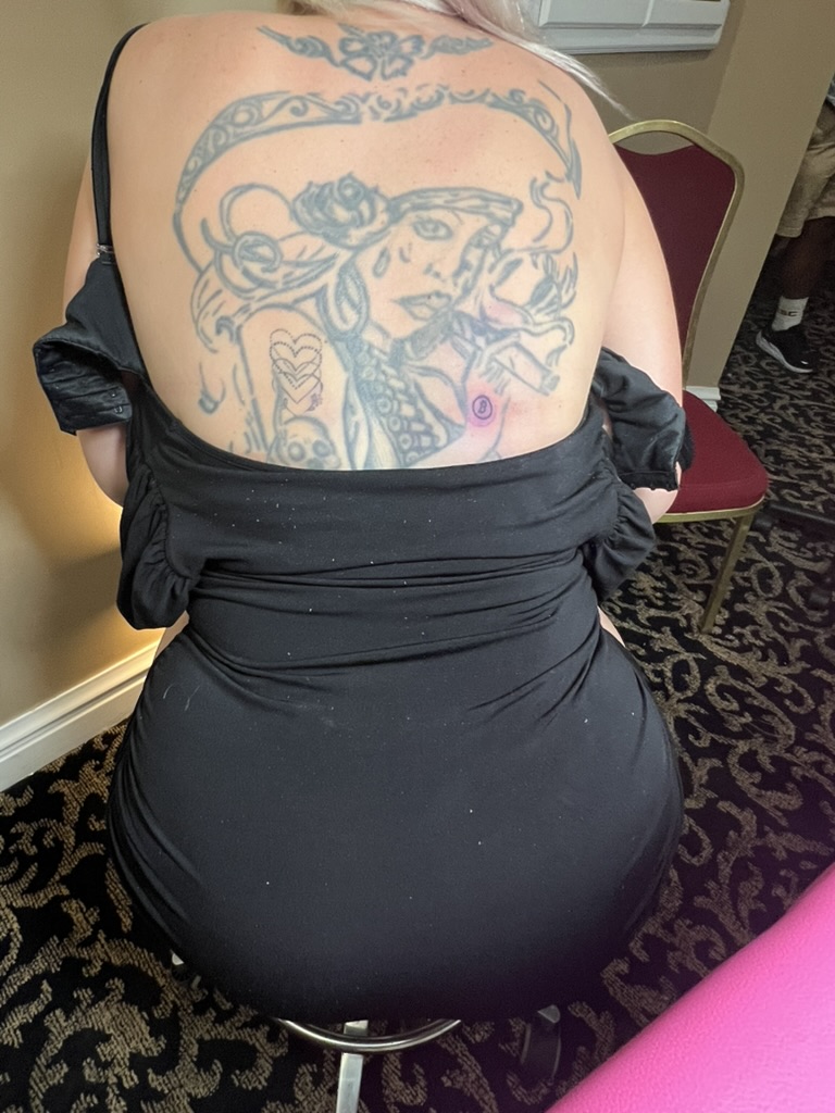 Joshua Cole at portable tattoo station — Work of Art Las Vegas offsite booking, Work of Art Tattoo & Piercing, Las Vegas