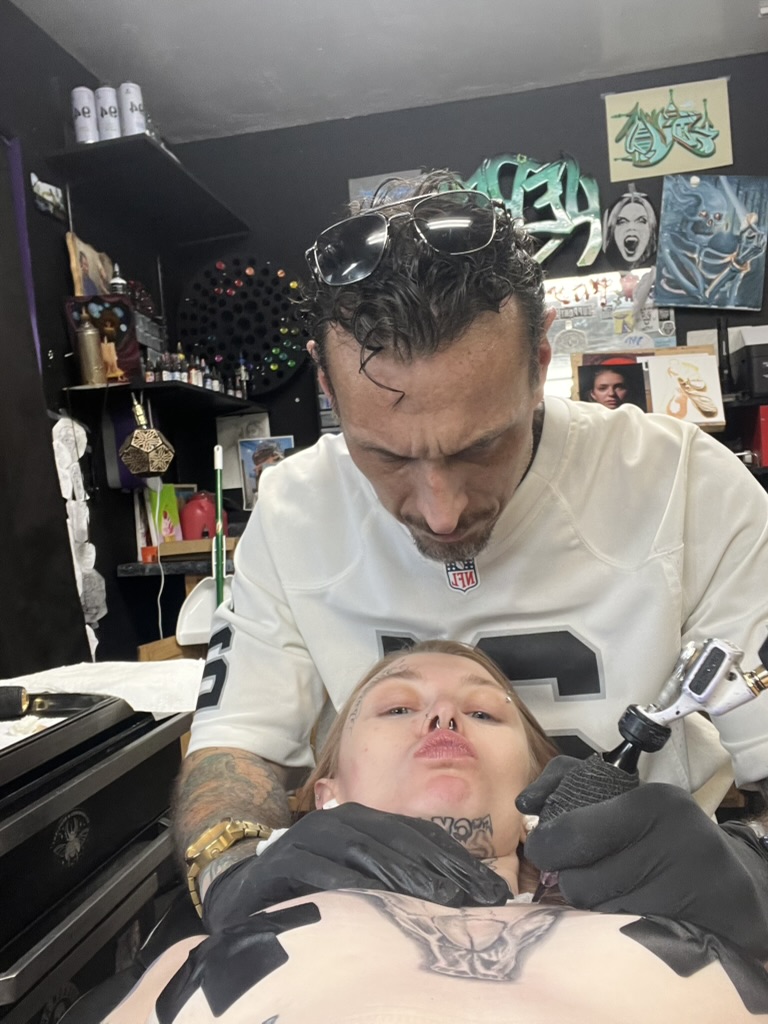 Custom tattoo completed at Mike Tyson house party — Joshua Cole Work of Art Las Vegas, Work of Art Tattoo & Piercing, Las Vegas