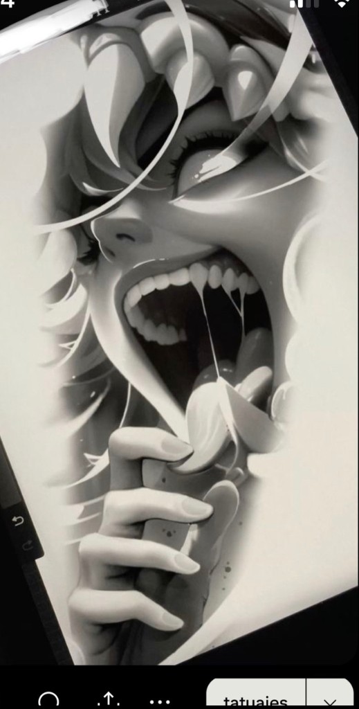 High-contrast illustrative character design — inspired custom concept Joshua Cole can adapt, Work of Art Tattoo & Piercing, Las Vegas