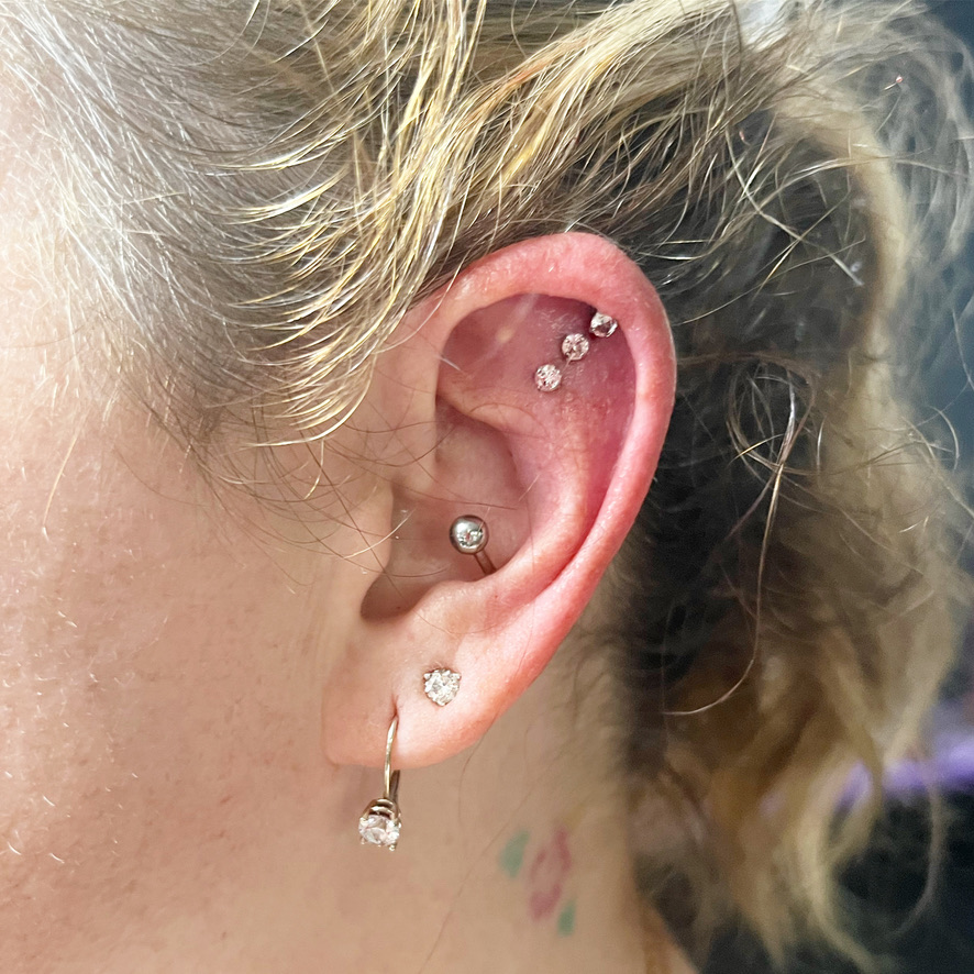 Healing week 1 — Ear piercing — Work of Art Las Vegas, Work of Art Tattoo & Piercing, Las Vegas